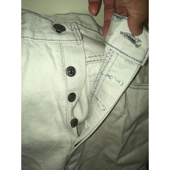 Vintage Men's Levi Strauss & Co 501-0657 Button Fly Jeans w Pockets W31/L34 Gray - Picture 4 of 6